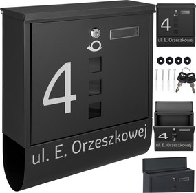 Fekete Postaláda Tubus Minta És Felirat