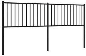 fekete fém fejtámla 180 cm