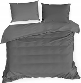 Eurofirany Ágyneműhuzat 220x200 Pamut Szatén Kétoldalas Nova Acél
