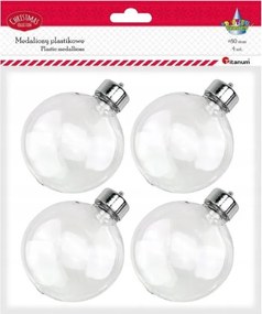 Karácsonyi Dekoráció műanyag medál 4 db-os dísz szett