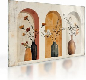Üveg kép - Vázák boltívekben (70x50 cm)