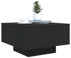 Fekete szerelt fa dohányzóasztal 55 x 55 x 31 cm