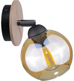 Fali spotlámpa THEA WOOD 1xE27/60W/230V
