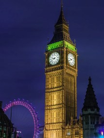 Poszter 60x80cm Big Ben éjszaka 2, Assaf Frank