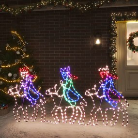 karácsonyi napkeleti bölcsek&quot; figura 504 LED-del 70 x 50 cm&quot;