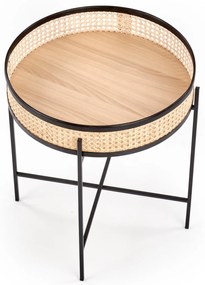 Rattan dohányzóasztal LANIPA 50x55 cm