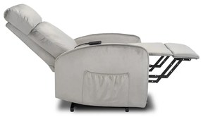 Elektromosan Vezérelhető TV és Relaxfotel Szürke Színben. Felállást Segítő Funkcióval. COLTON