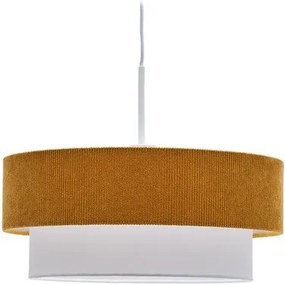 Mustársárga-fehér gyerek lámpa textil búrával Bianella – Kave Home