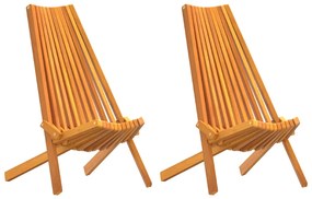 vidaXL Szék 2 pcs Barna 69 x 56 x 84 cm Tömör Akácfa