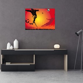 Kép - futball (üvegen) (70x50 cm)