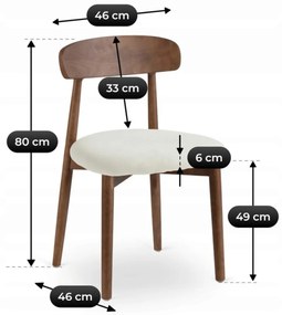 ALVIN Horeca Étkezőszék Dió/Bész Színben