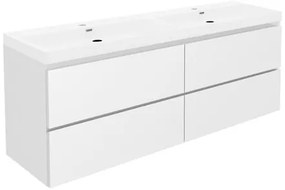 SAT B-Way Fürdőszobaszekrény mosdóval 119x50x45 cm fehér fényes BWAY2120WU4