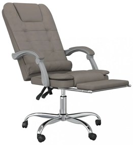 vidaXL tópszínű szövet dönthető irodai masszázsfotel