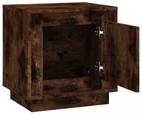 2 db füstös tölgy színű szerelt fa éjjeliszekrény 44x35x45 cm