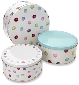 Süteménytartó acél doboz szett 3 db-os Spotty Dotty – Cooksmart ®
