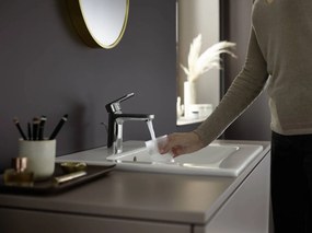 Hansgrohe Vernis Blend, mosdócsaptelep 100 fémhulladék készlettel húzóval, EcoSmart, króm, 71559000