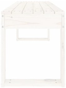fehér tömör fenyőfa kerti pad 110x38x45 cm