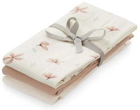 Bio pamut pelenka készlet 3 db-os 70x70 cm Windflower Creme, Dusty Rose, Powder – Cam Cam Copenhagen
