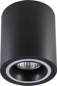 Falra szerelhető mennyezeti lámpatest GU10 max 25W fekete IP20 konyhába nappaliba