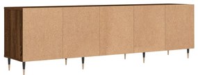 barna tölgy színű szerelt fa TV-szekrény 150 x 30 x 44,5 cm