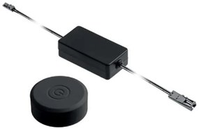 Kapcsoló, érintős, távvezérlős, fényerőszabályozóval, 12V, Max 60W, Mini AMP csatlakozóval, fekete