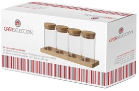 Fűszertartó készlet állvánnyal, 4 db-os 220 ml – Casa Selección