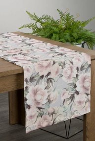 Flore tavaszi asztali futó Pasztell rózsaszín 40x180 cm