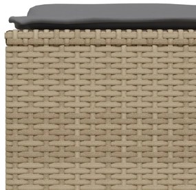 vidaXL 4 db bézs polyrattan kerti szék párnákkal