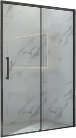 Zuhanyajtó 110cm Indes üreghez Kleo fekete black EasyClean