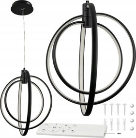 Mennyezeti Led Függő Lámpa 36W 2880lm 3 Szín Kerek Nappaliba Távirányító