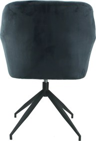 Forgószék, sötétszürke Bársony szövet/fekete, VELEZA NEW