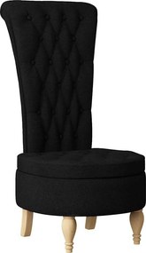 vidaXL Papucs fotel Fekete 56,5 x 70 x 110 cm szövet