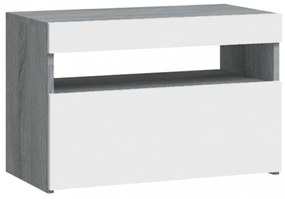 szürke sonoma színű éjjeliszekrény LED világítással 60x35x40 cm