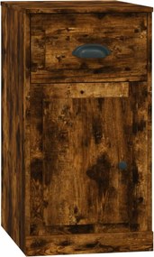 vidaXL füstös tölgy színű szerelt fa kisszekrény fiókkal 40x50x75 cm