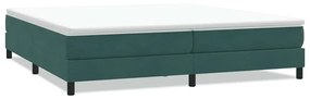 sötétzöld bársony rugós ágy matrac nélkül 200x210 cm