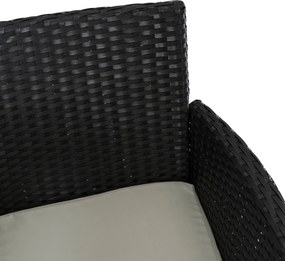 POMONA kerti bútor szett fekete/bézs