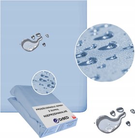 Gumis lepedő 140x200 Vízhatlan Jersey Kék Lengyel