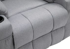 Állítható masszázs fotel, világosszürke, HUDSON