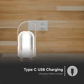 LED Dimmelhető asztali lámpa LED/1W/5V 3000-6000K 1800 mAh réz