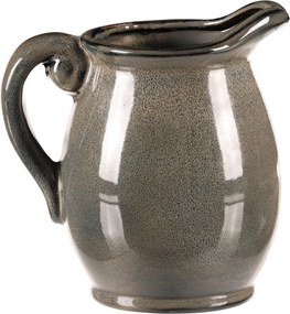 Kerámia váza kancsó formájú, kicsi, szürke