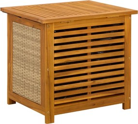 vidaXL Kerti Tároló Doboz 185 L Tömör Akácfa 60 x 50 x 56 cm Bézs