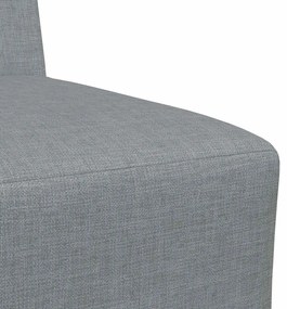 Karfa Nélküli Modularis Kanapé Egység 3 pcs Világosszürke