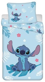 Kék egyszemélyes pamut gyerek ágyneműhuzat 140x200 cm Lilo and Stitch "Blue" – Jerry Fabrics