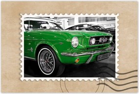 Poszter 60x40 Zöld Ford Mustang