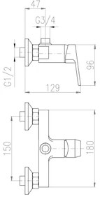 RAV Slezák CO182.5Z - COLORADO zuhanycsaptelep, fényes arany