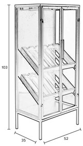Fekete fenyőfa bortartó szekrény 10 palackhoz, 52x103 cm Rob - White Label