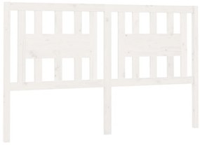 fehér tömör fenyőfa fejtámla 126 x 4 x 100 cm