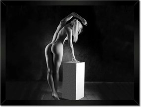 Poszter keretben 40x30 Nő Akt Fekete-Fehér
