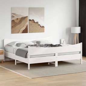 fehér tömör fenyőfa ágy matrac nélkül 180 x 200 cm