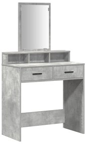 Sminkasztal Fiókokkal Beton Szürke 79x41x140 cm